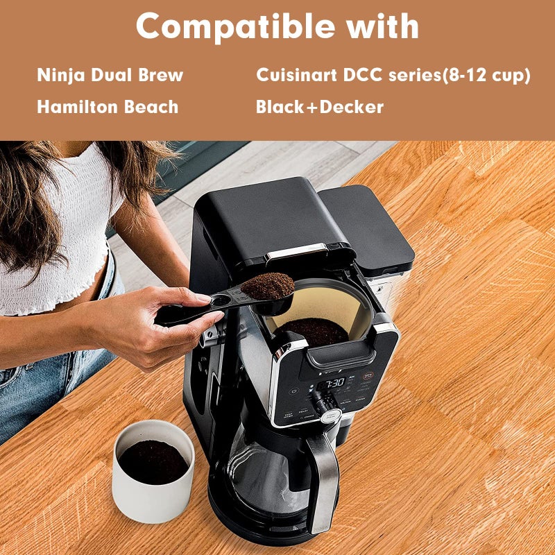nicelucky Reusable Cone Shape Coffee Filter 6-12 Cup Compatible with Cuisinart Coffee Filter,Compatible with Ninja Coffee Bar Brewer-(2 sliver pack) - Image 2